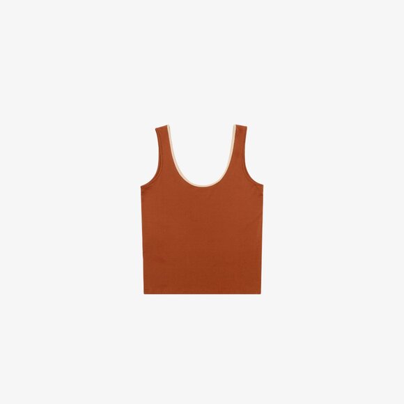 Rust-Colored Knit Tank Top - Picture 2 of 2